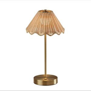 Adesso Stevie Cordless Table Lamp: 15" LED, 3-Way Dimmer, IPX4 Rated, No As